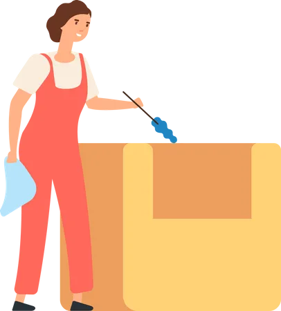 House maid service  Illustration