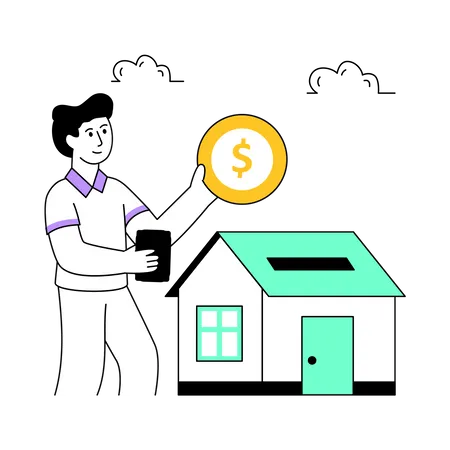 House Mortgage  Illustration