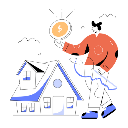 House Mortgage  Illustration