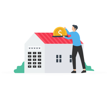 House mortgage payment  Illustration