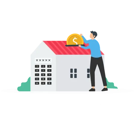 House mortgage payment  Illustration