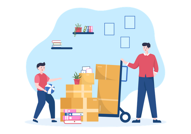 House moving  Illustration