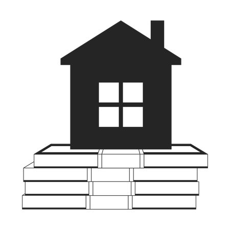 House on cash  Illustration