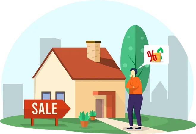 House on sale  Illustration