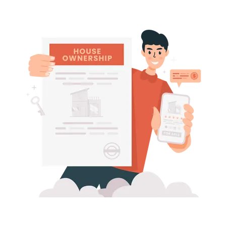 House ownership letter  Illustration