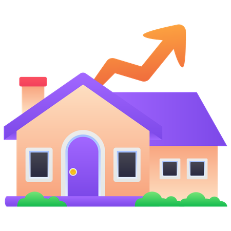 House Price Rising  Illustration