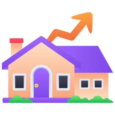 House Price Rising  Illustration