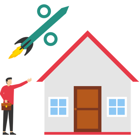 House prices rising  Illustration
