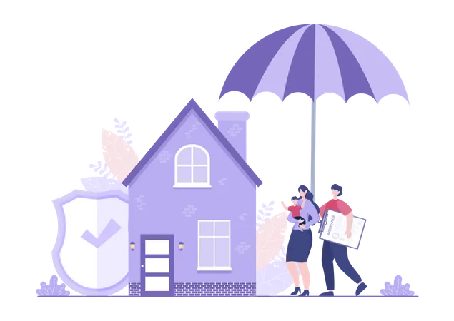 House protection Insurance Illustration