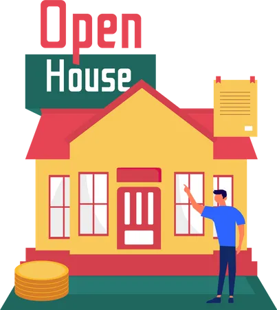 House ready for open house view  Illustration