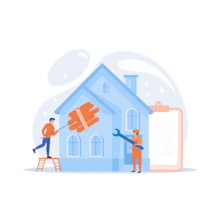 House renovation Illustration