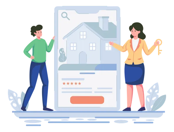 House renting app  Illustration