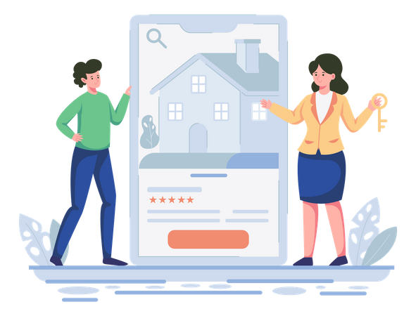 House renting app  Illustration