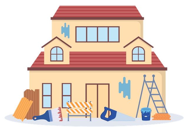 House Repairing Service  Illustration