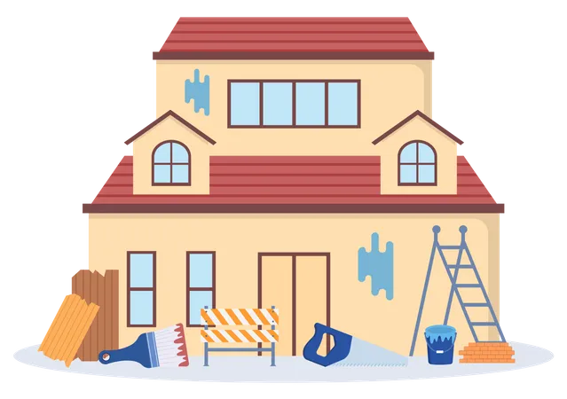 House Repairing Service  Illustration