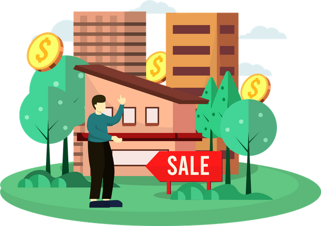 House sale  Illustration