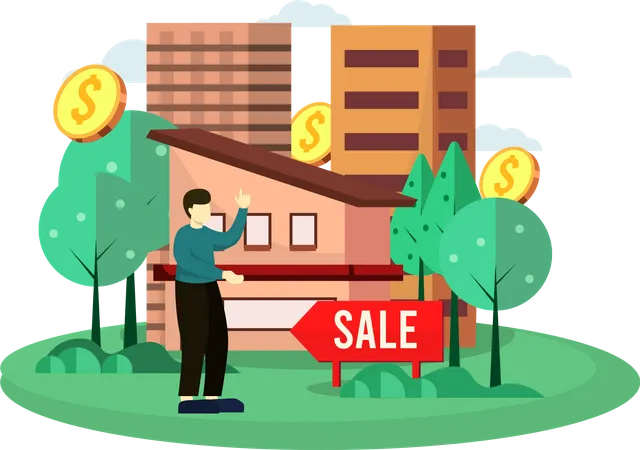 House sale  Illustration