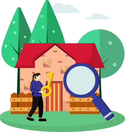 House search Illustration