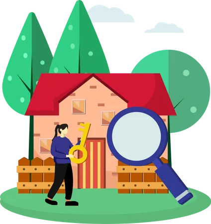 House search Illustration