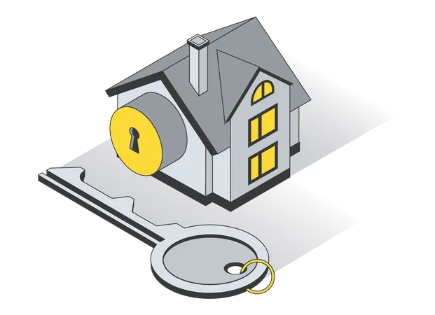 House Security Key  Illustration