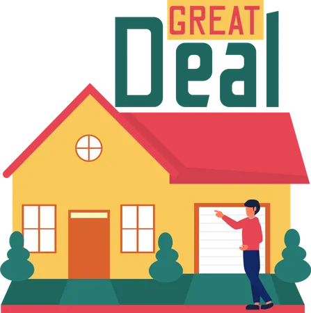 House selling on a great deal  Illustration