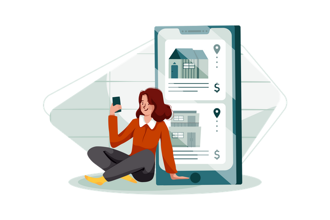 House Selling Phone Service  Illustration