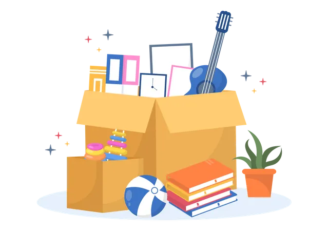 House Shifting box  Illustration