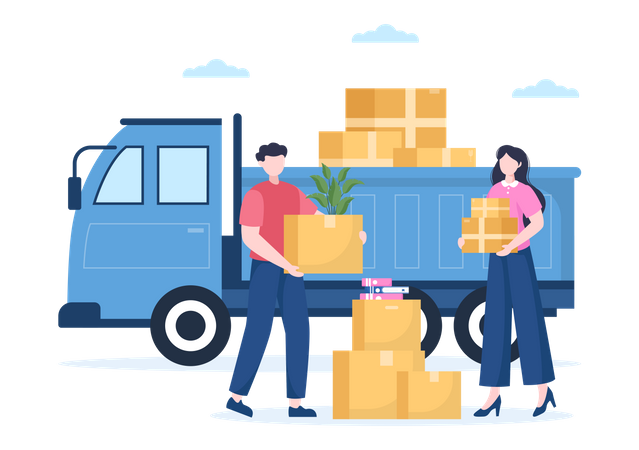 House Shifting Service  Illustration