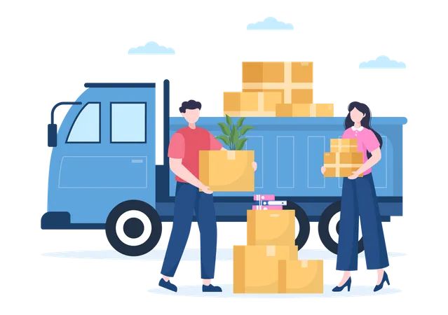 House Shifting Service  Illustration