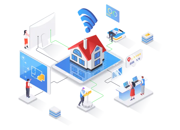 House system automatization  Illustration