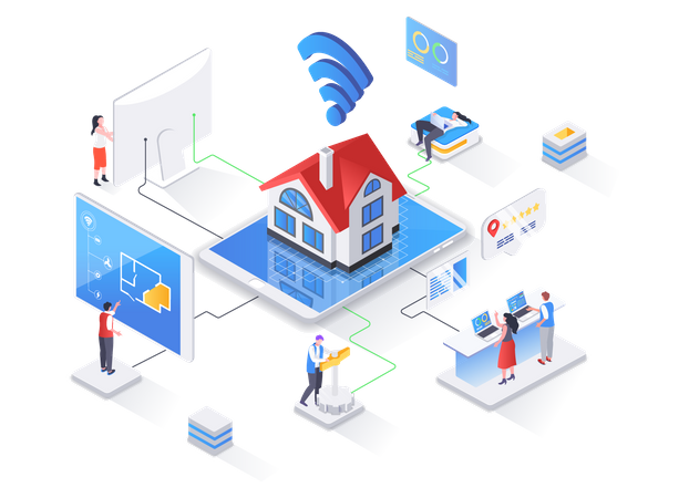 House system automatization  Illustration
