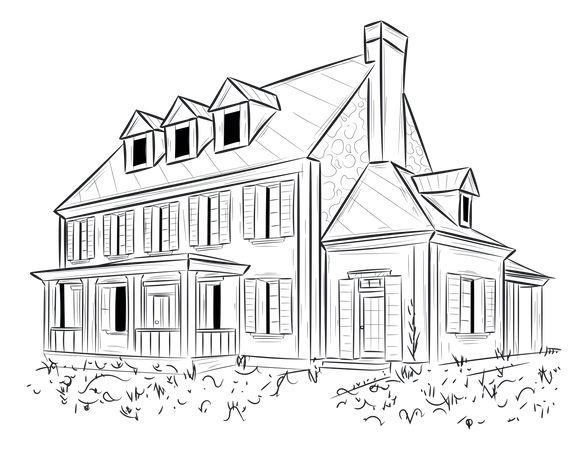 House Villa  Illustration