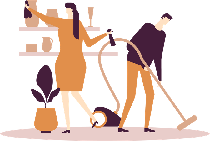 Household chores  Illustration