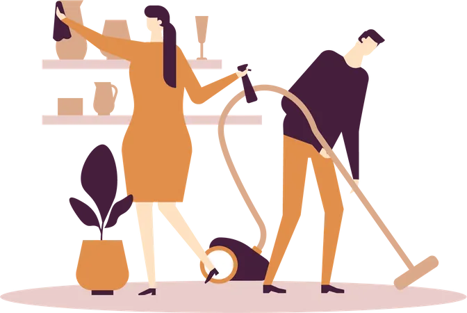 Household chores  Illustration