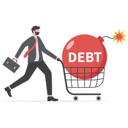 Household debt  Illustration