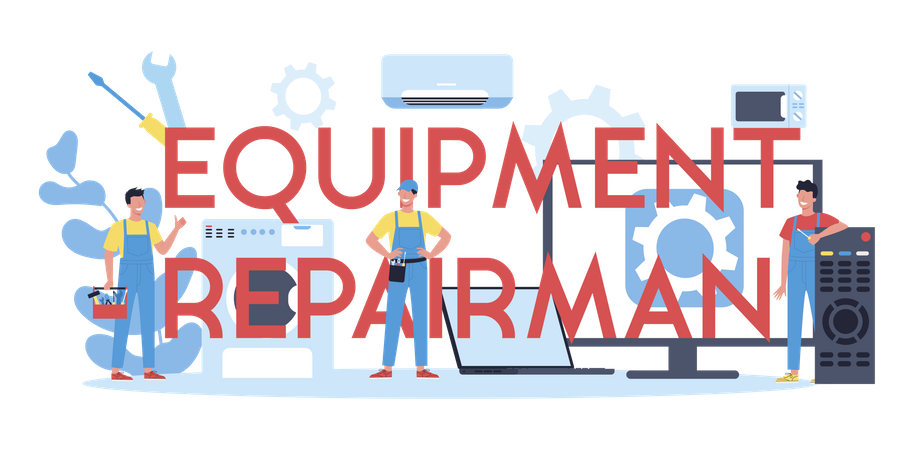 Household equipment repair service  Illustration