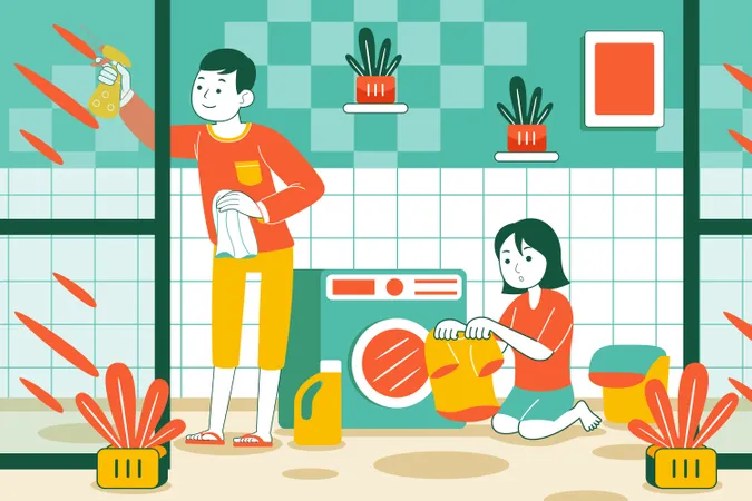 Housekeeping service Illustration
