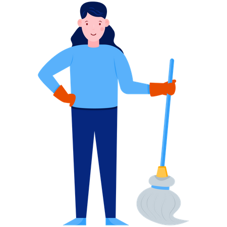 Housekeeping Woman  Illustration