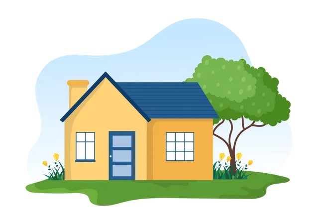 Housetop Renovation  Illustration