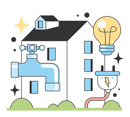 Housing and communal service business  Illustration
