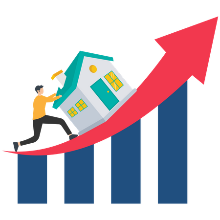 Housing Price Falling  Illustration