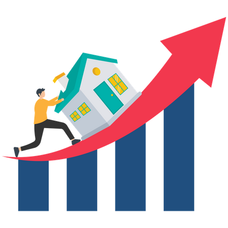 Housing Price Falling  Illustration