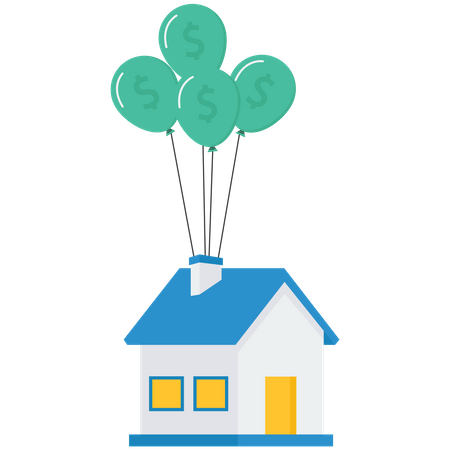 Housing price rising up  Illustration
