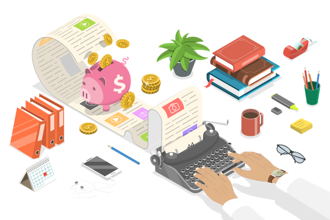 How to Monetize Blog and Make Money Online from Personal Blog as Business  Illustration