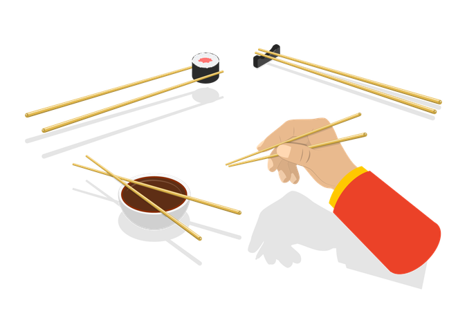How To Use Chopsticks  일러스트레이션