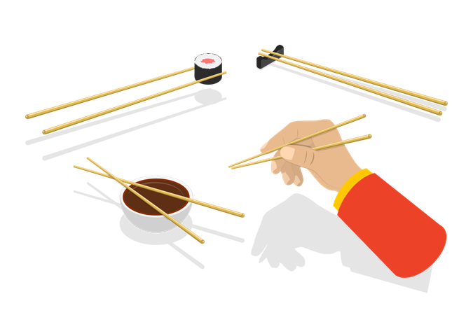 How To Use Chopsticks  Illustration