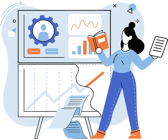 HR department Specialist engaged in selection of new employee  Illustration