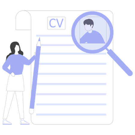 HR doing CV Review  Illustration