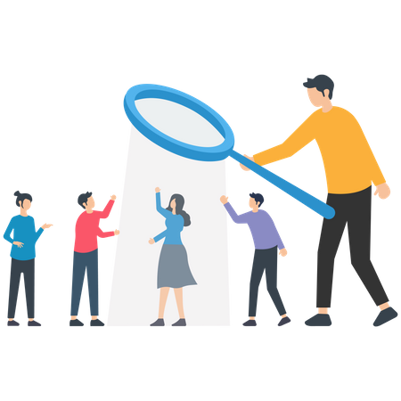 HR finding fresh recruitments  Illustration
