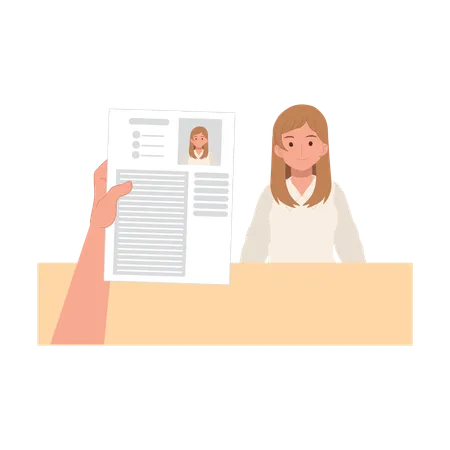 HR Interview Process for Job Seeker in Formal Employment Setting  Illustration